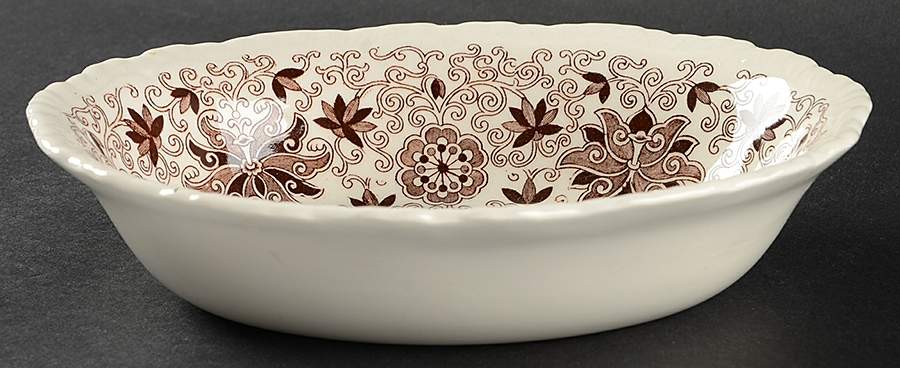 Bow Bells Brown 8" Oval Vegetable Bowl by Mason's-1