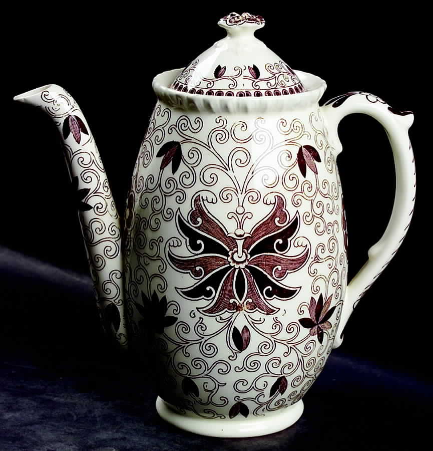 Bow Bells Brown Coffee Pot & Lid by Mason's-1