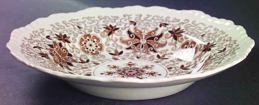Bow Bells Brown Large Rim Soup Bowl by Mason's-1