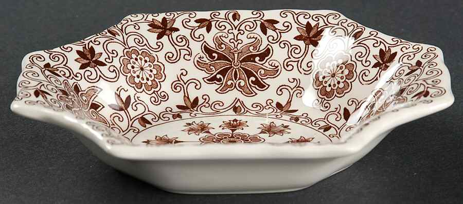 Bow Bells Brown Small Sweet Meat Dish by Mason's-1