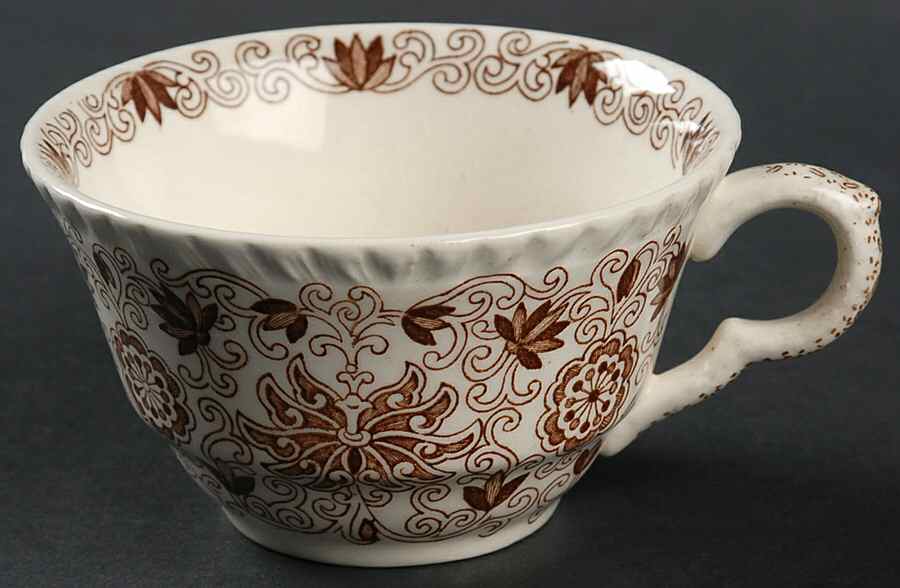 Bow Bells Brown Flat Cup by Mason's-1