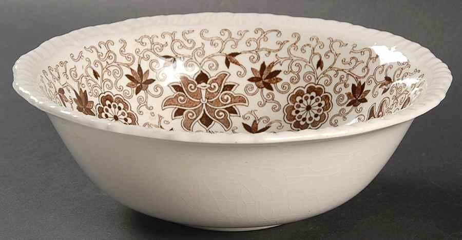 Bow Bells Brown 8" Round Vegetable Bowl by Mason's-1