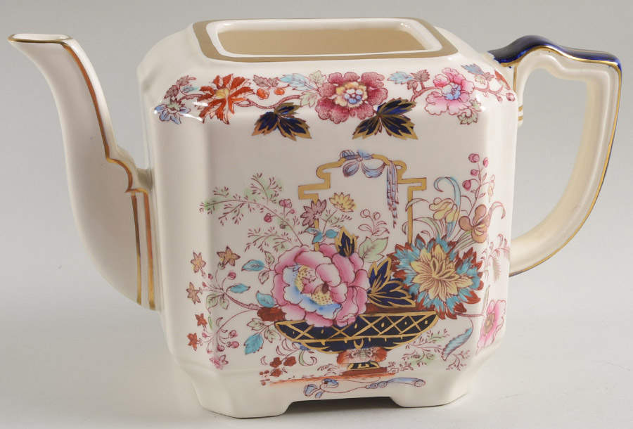 Brocade Teapot No Lid by Mason's-1