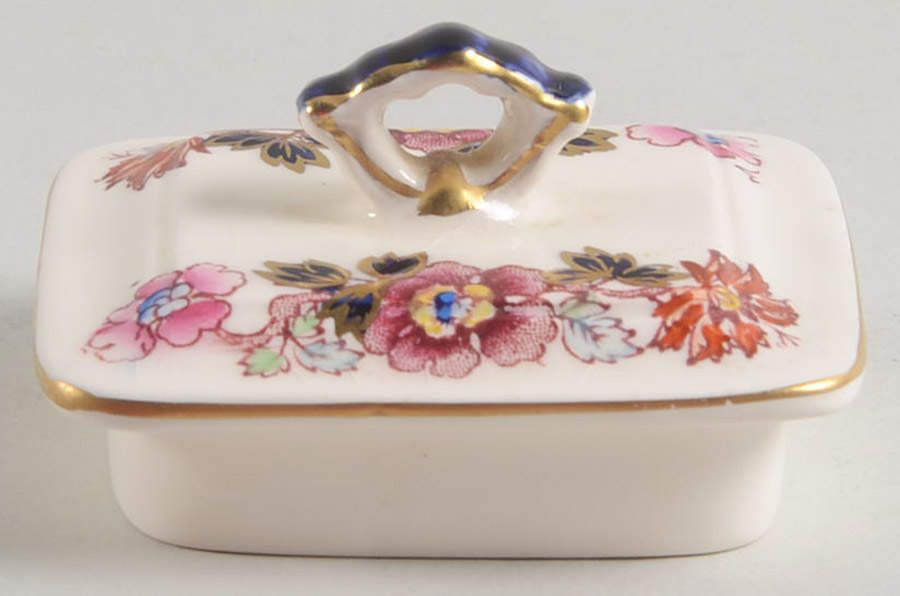 Brocade Lid for Sugar Bowl by Mason's-1