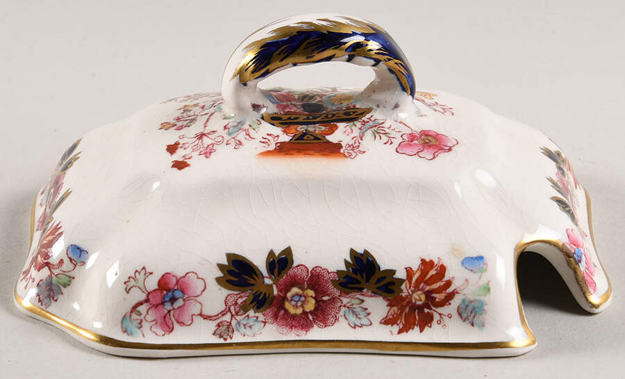 Brocade Lid for Sauce Boat by Mason's-1