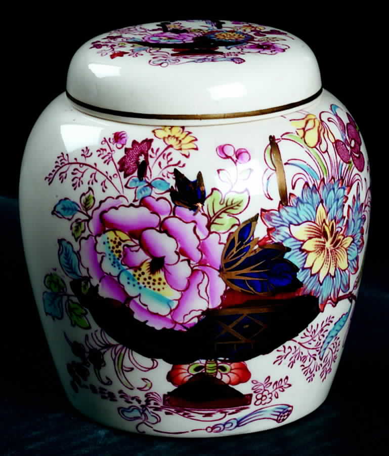 Brocade Small Ginger Jar & Lid by Mason's-1