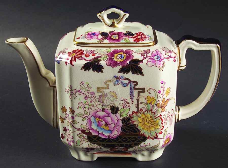 Brocade Teapot & Lid by Mason's-1
