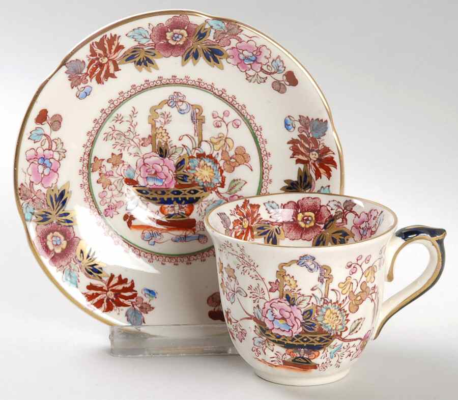 Brocade Flat Demitasse Cup & Saucer Set by Mason's-1