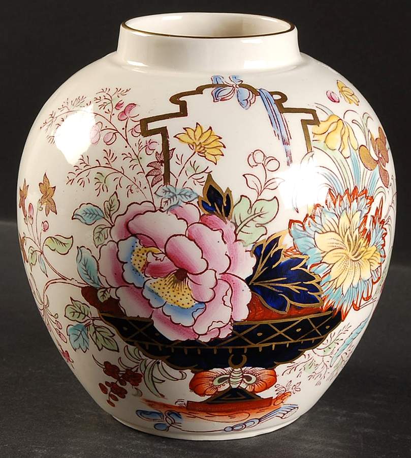 Brocade Large Ginger Jar No Lid by Mason's-1