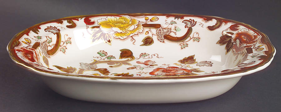 Brown Velvet 10" Oval Vegetable Bowl by Mason's-1