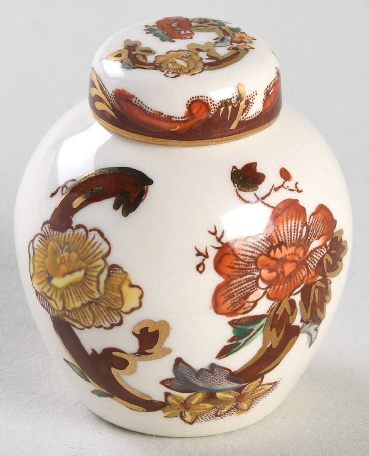 Brown Velvet Small Ginger Jar & Lid by Mason's-1