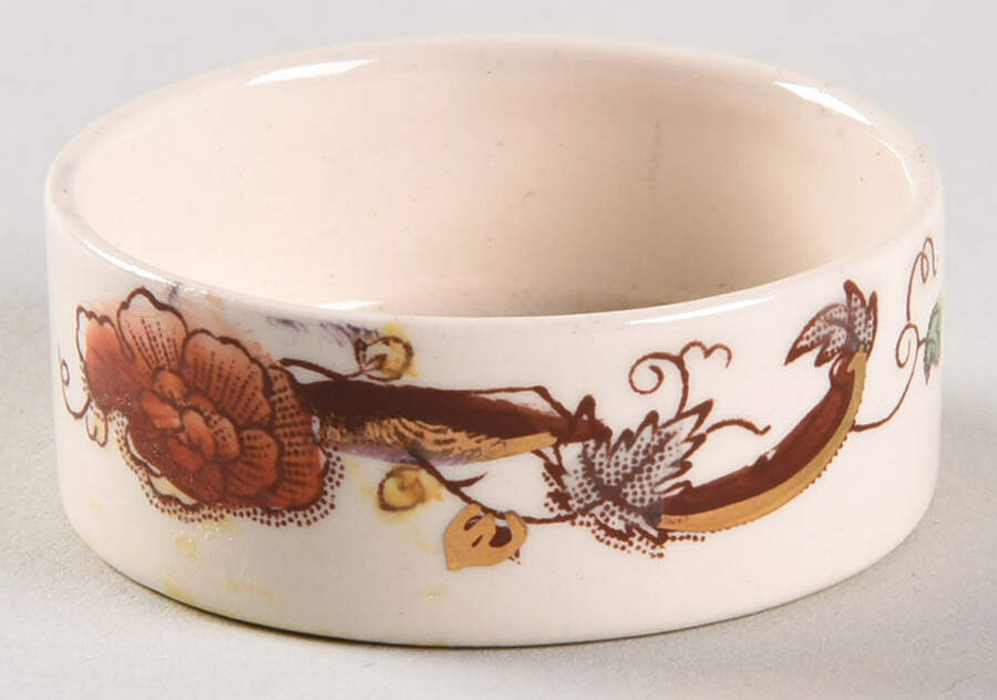 Brown Velvet Miniature Round Box, No Lid by Mason's-1