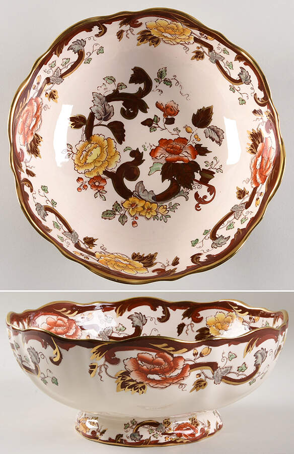 Brown Velvet Large Fruit Bowl by Mason's-1