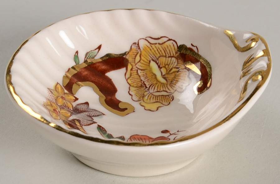 Brown Velvet Miniature Shell Shaped Dish by Mason's-1