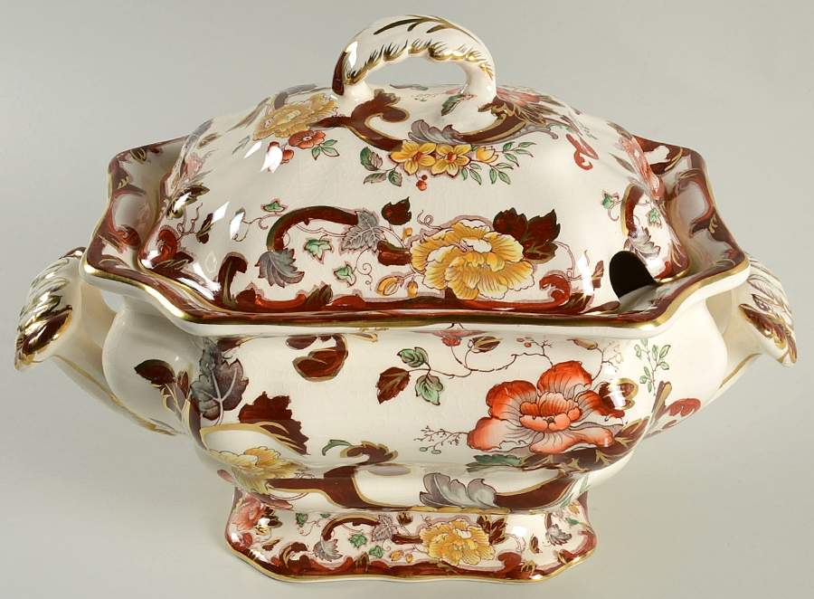 Brown Velvet Tureen &  Lid by Mason's-1