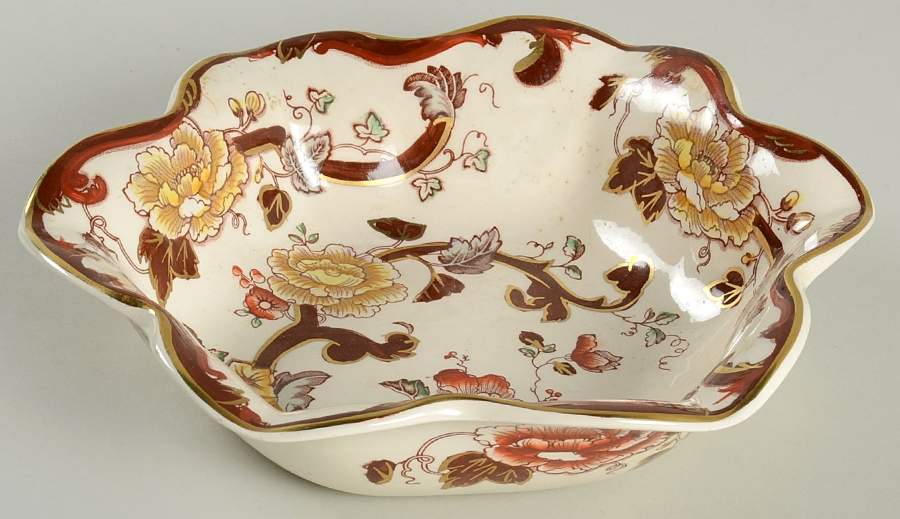 Brown Velvet Round Fluted Dessert Bowl by Mason's-1