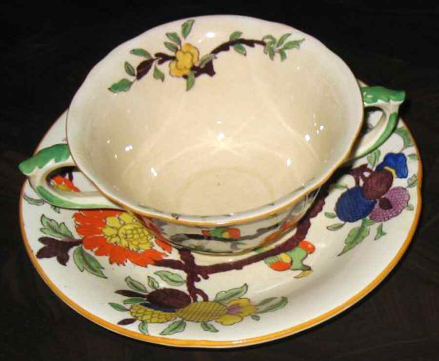 C2879 Flat Cream Soup Bowl & Saucer Set by Mason's-1