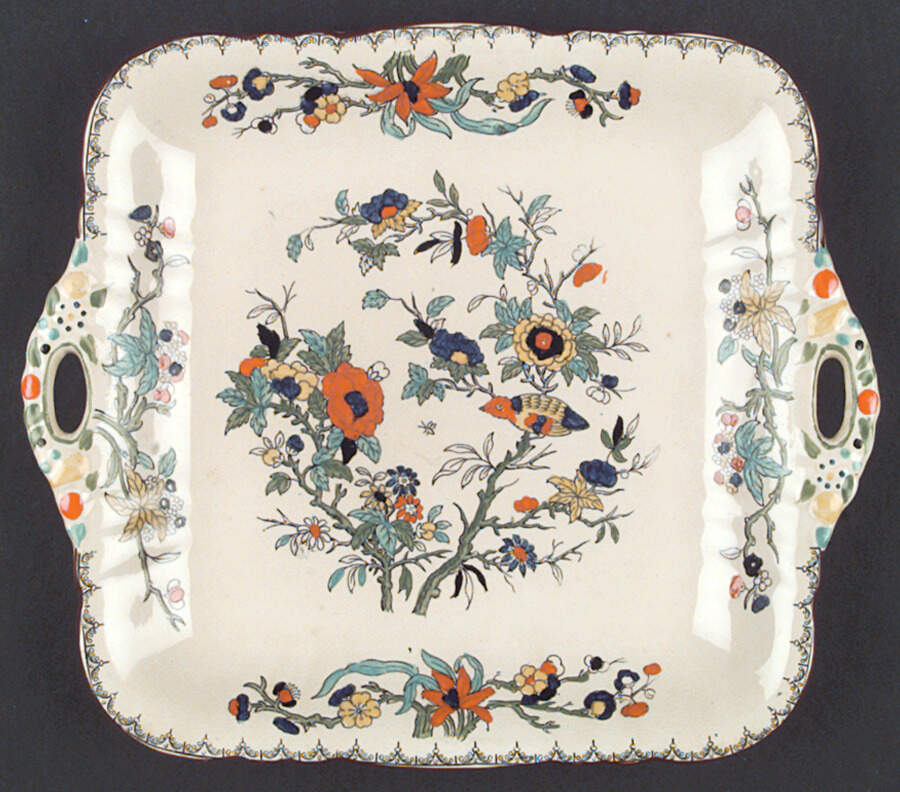 C3090 Square Handled Cake Plate by Mason's-1