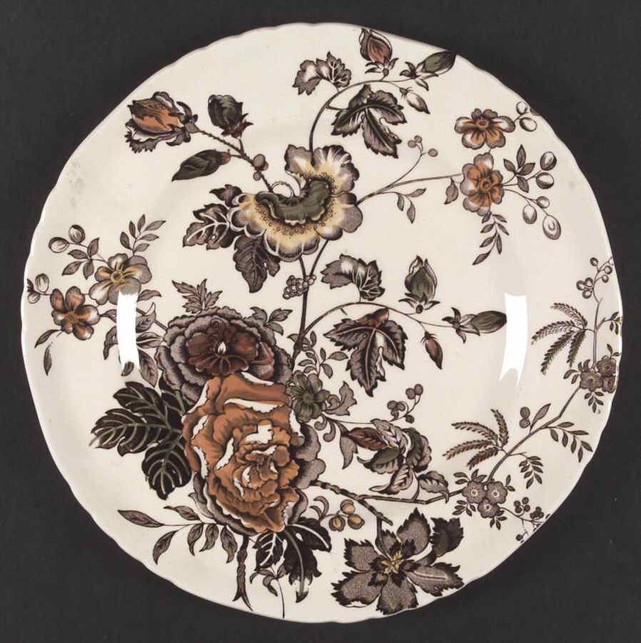 Chantilly Brown Multicolors Dinner Plate by Mason's-1