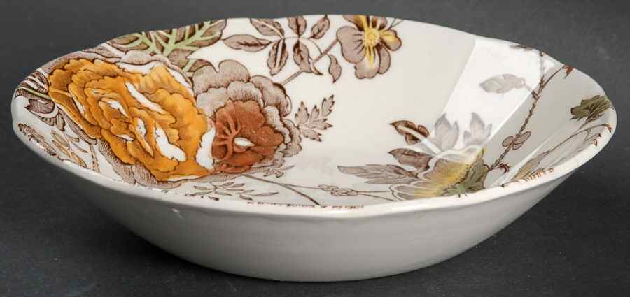 Chantilly Brown Multicolors Fruit/Dessert (Sauce) Bowl by Mason's-1