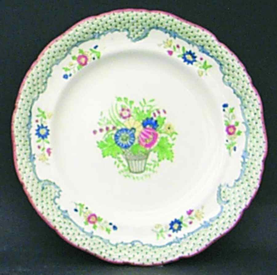 Chelsea (Orange Trim) Bread & Butter Plate by Mason's-1
