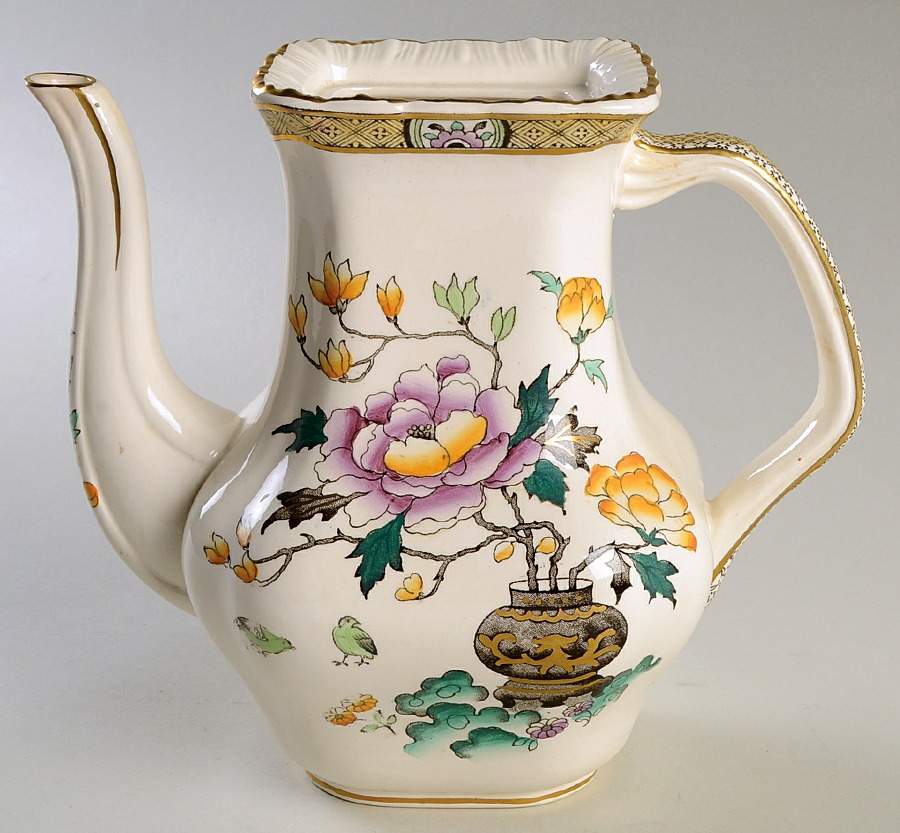 Chinese Peony Coffee Pot No Lid by Mason's-1