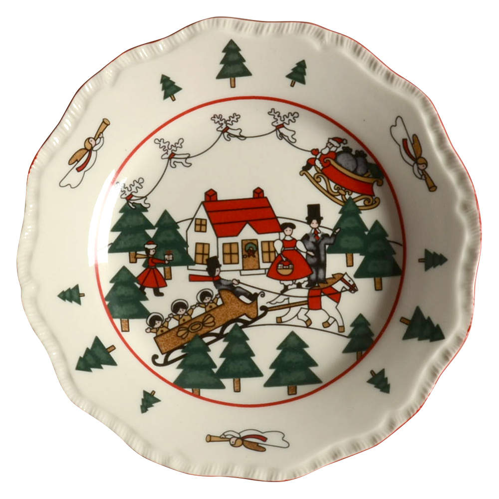 Christmas Village Bread & Butter Plate by Mason's-1