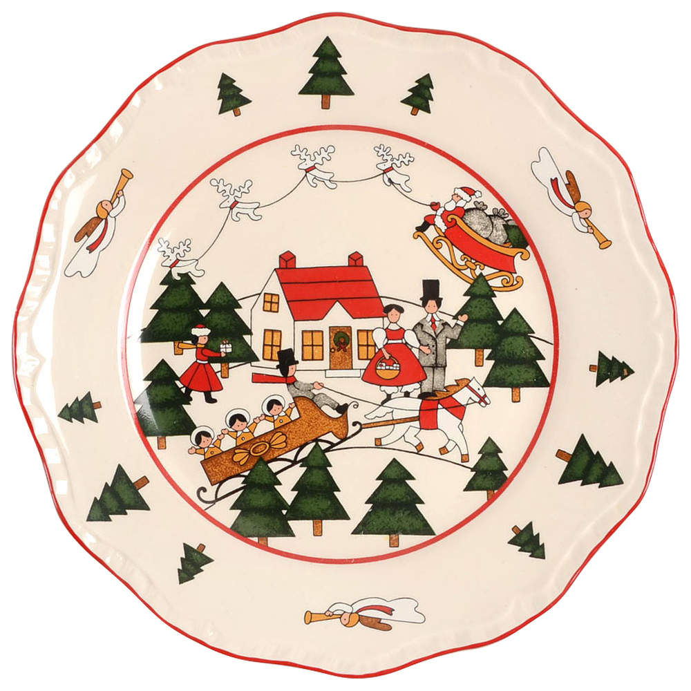 Christmas Village Salad Plate by Mason's-1