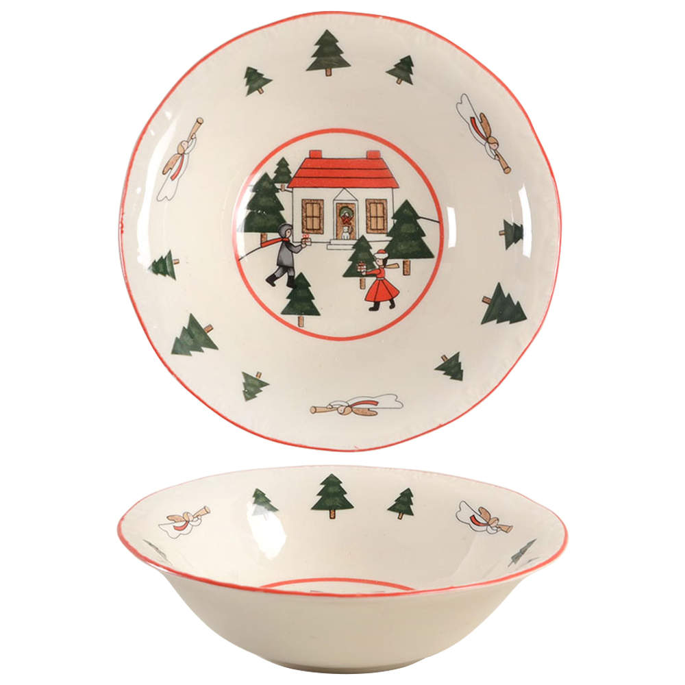 Christmas Village Coupe Cereal Bowl by Mason's-1