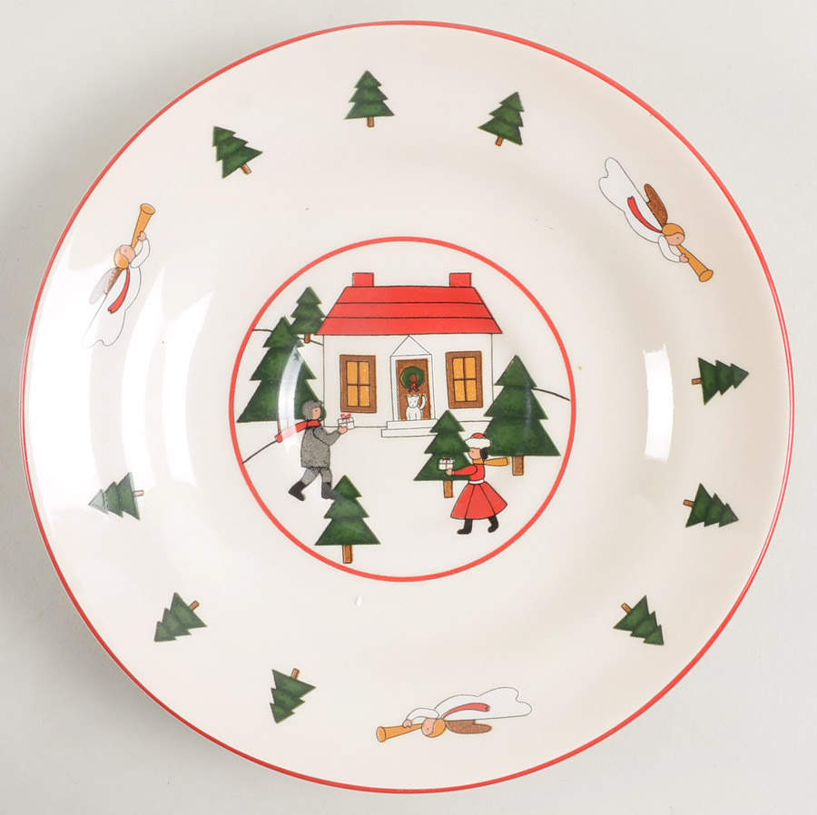 Christmas Village Saucer for Jumbo Cup by Mason's-1