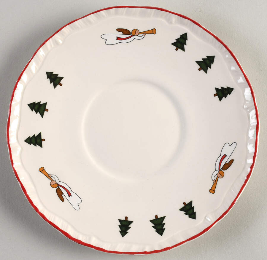Christmas Village Saucer for Cream Soup Bowl by Mason's-1