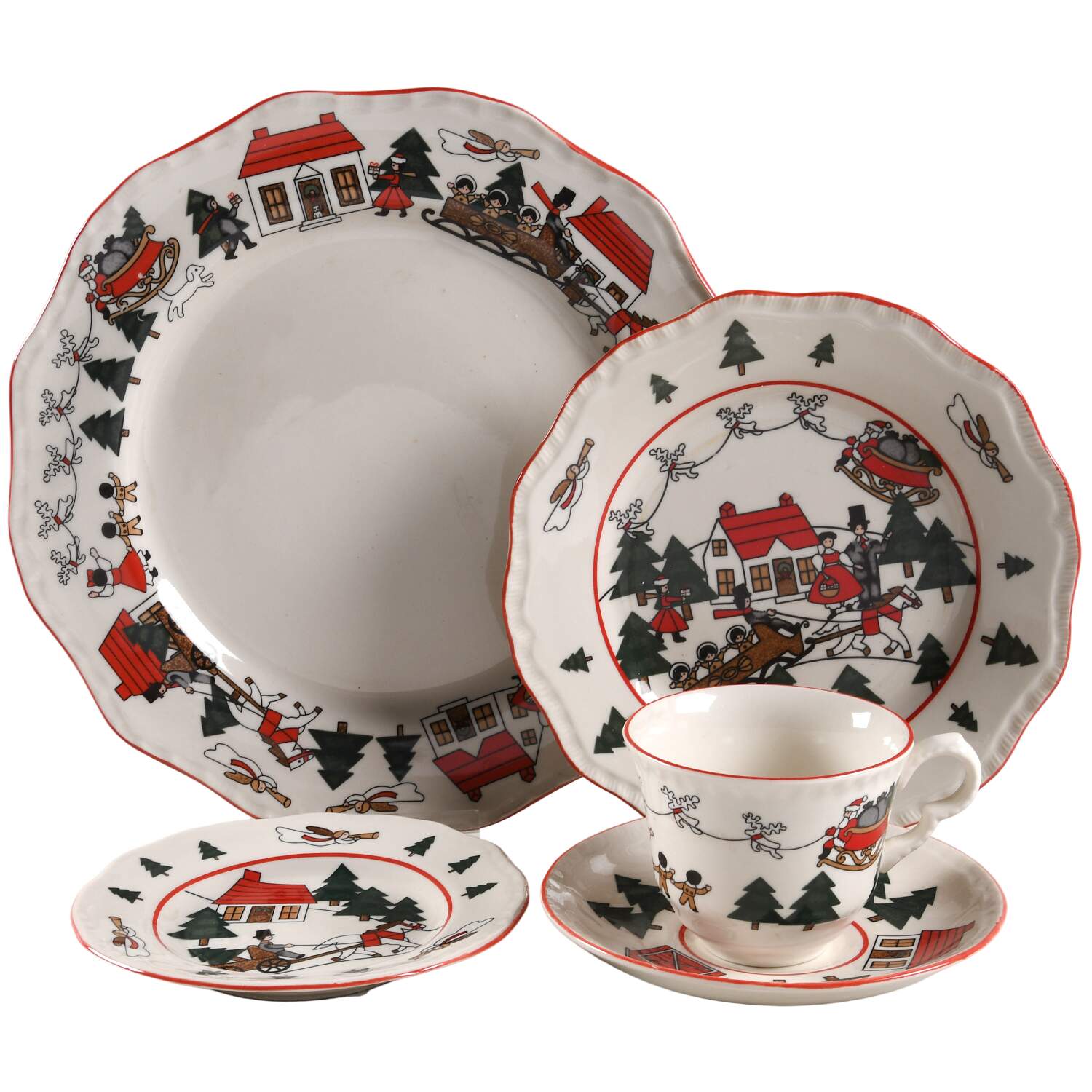 Christmas Village 40 Piece Estate Set by Mason's-1
