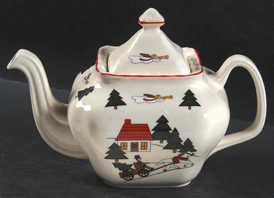 Christmas Village Teapot & Lid by Mason's-1