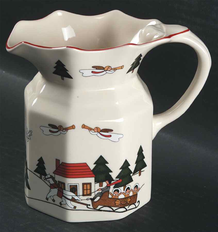 Christmas Village Large Fenton Jug by Mason's-1