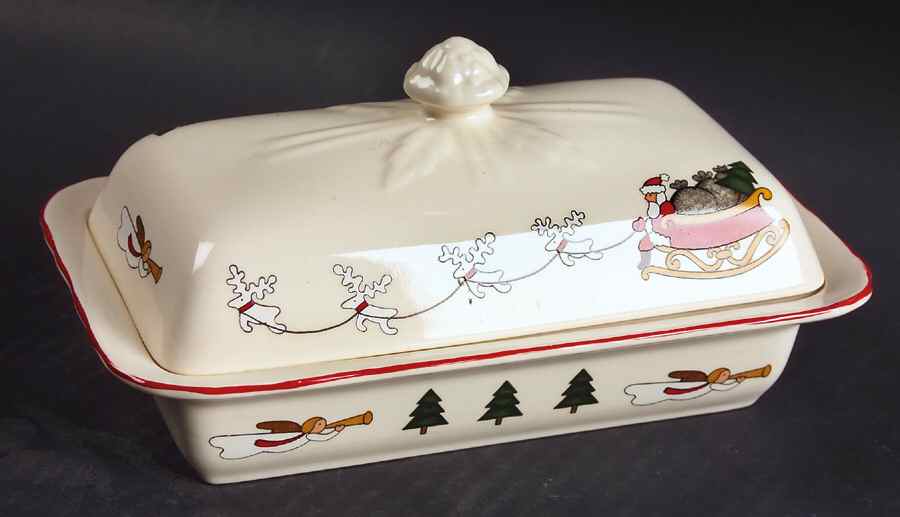 Christmas Village 1/4 Lb Covered Butter by Mason's-1