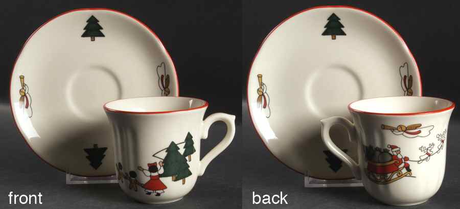 Christmas Village Flat Dutch Cup & Saucer Set by Mason's-1