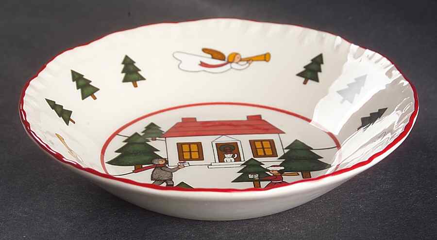 Christmas Village Fruit/Dessert (Sauce) Bowl by Mason's-1