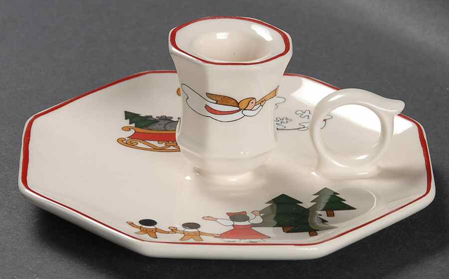 Christmas Village Handled Cottage Candleholder by Mason's-1