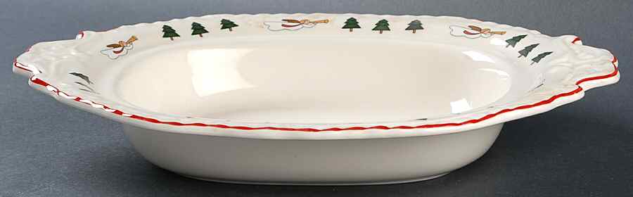 Christmas Village Oval Vegetable No Lid by Mason's-1
