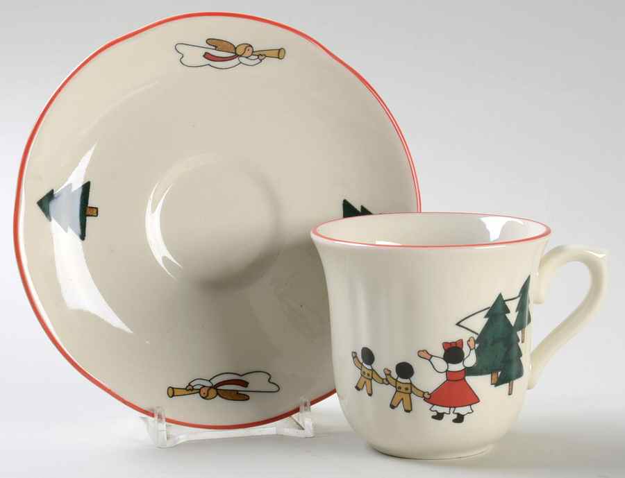 Christmas Village Flat Dutch Cup & Saucer Set by Mason's-1