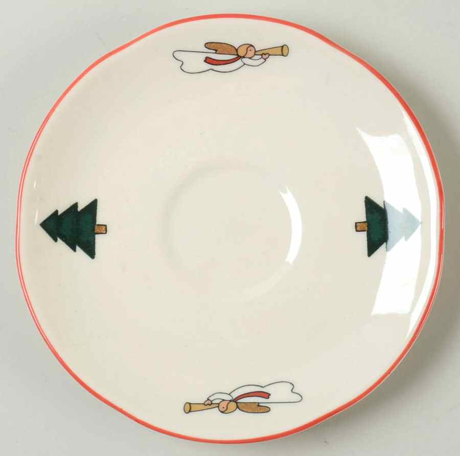 Christmas Village Saucer for Flat Dutch Cup by Mason's-1
