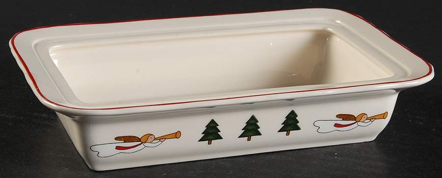 Christmas Village 1/4 Lb Butter No Lid by Mason's-1