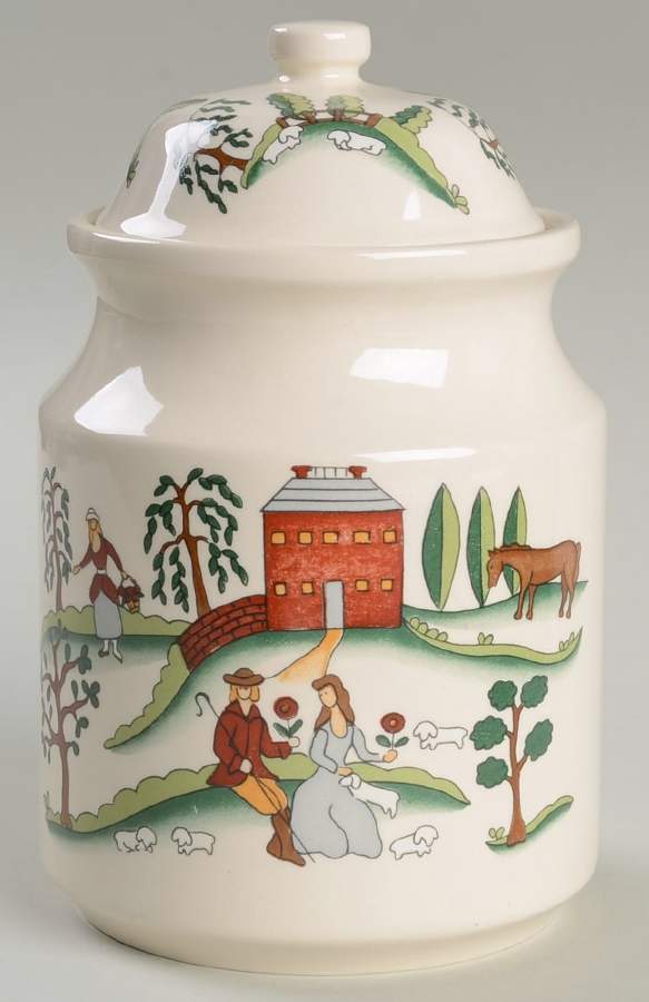 Country Lane 5" Storage Jar & Lid by Mason's-1