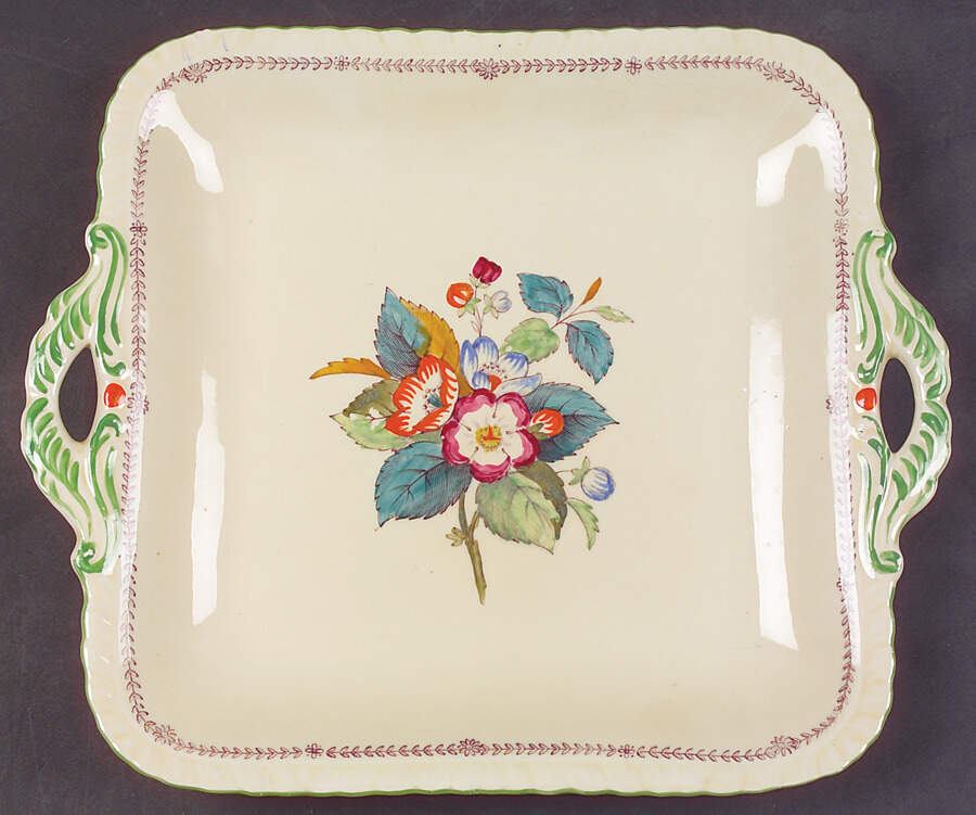 Croysdale Square Handled Cake Plate by Mason's-1