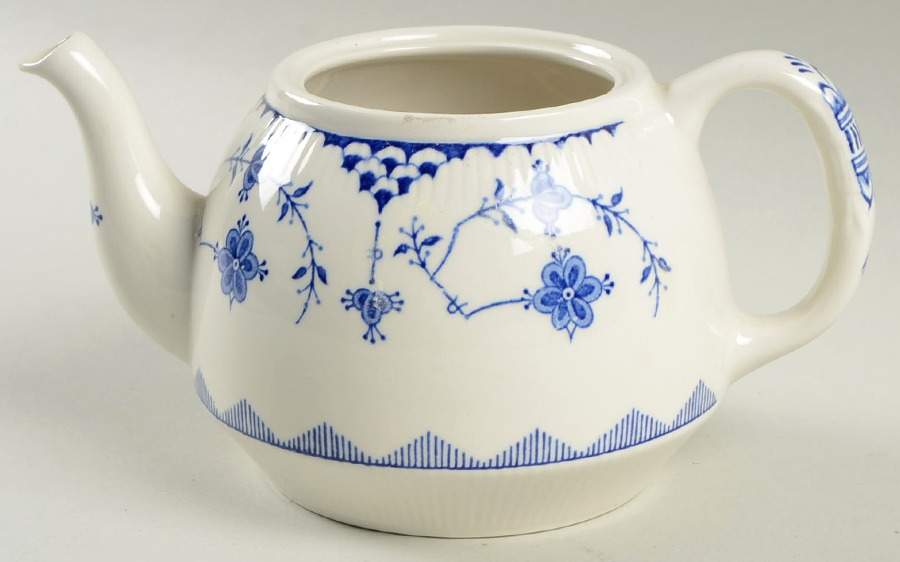 Denmark Blue Mini Teapot No Lid by Mason's-1