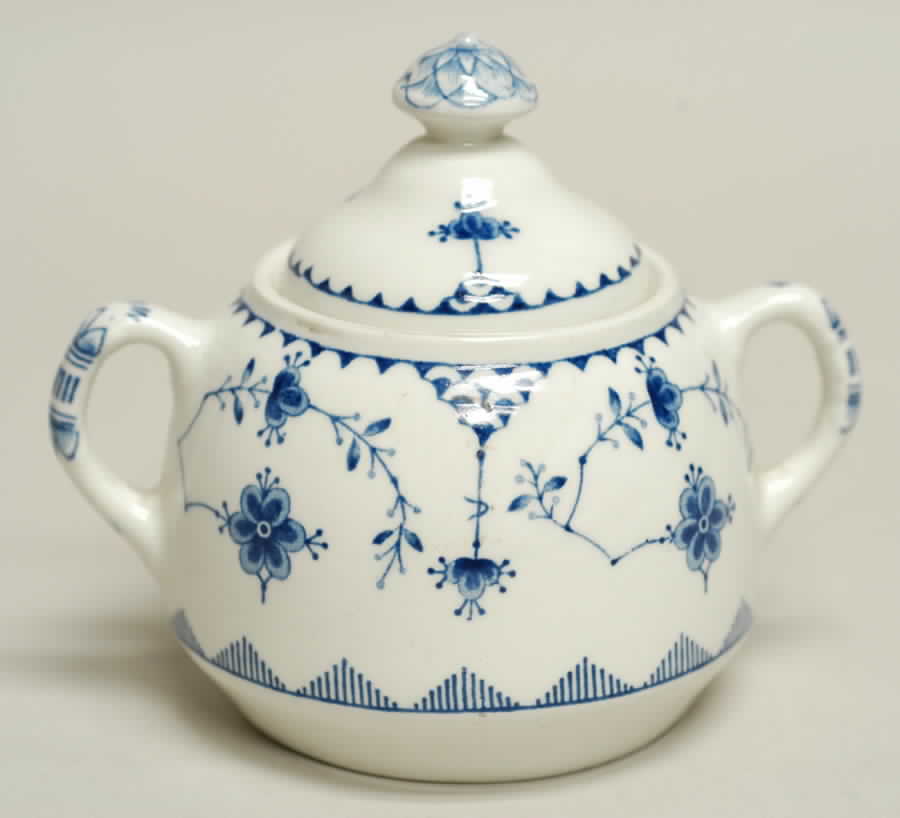 Denmark Blue Mini Sugar Bowl & Lid by Mason's-1