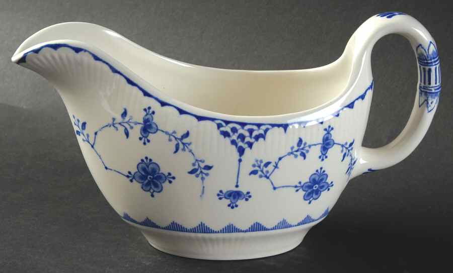 Denmark Blue Gravy Boat by Mason's-1