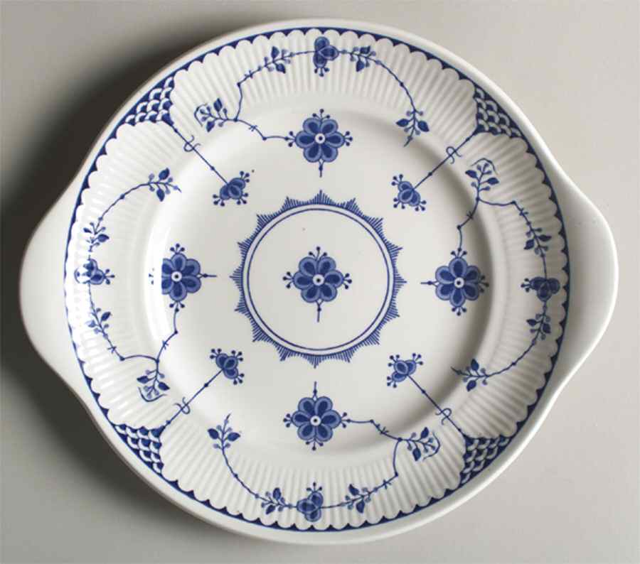 Denmark Blue Handled Cake Plate by Mason's-1