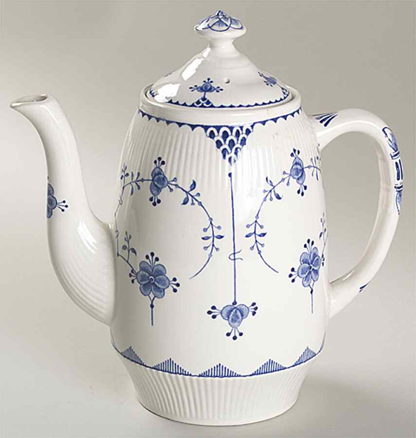 Denmark Blue Coffee Pot & Lid by Mason's-1