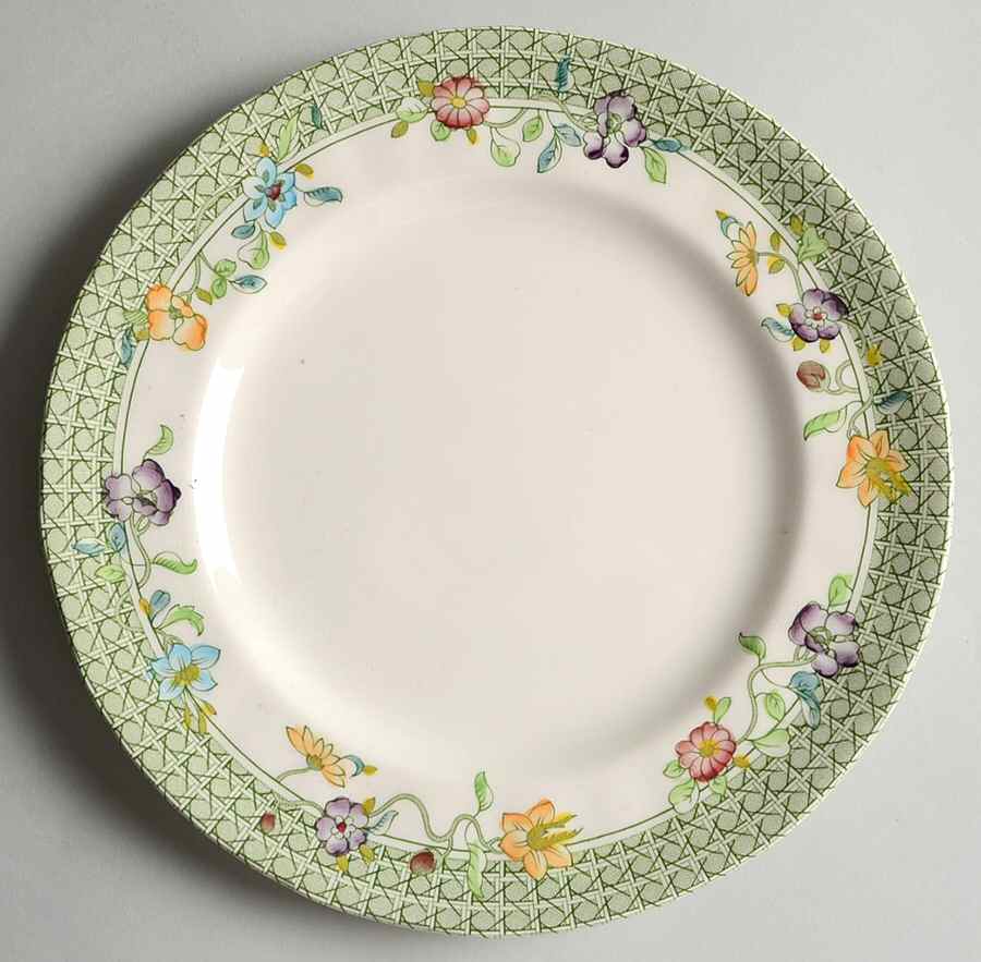 English Country Garden Green Mltclr Luncheon Plate by Mason's-1